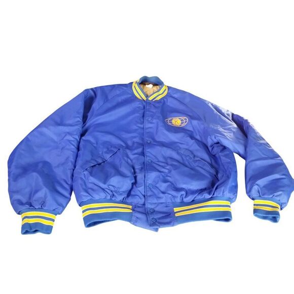 Vintage Kiwanis Club Of Casper Varsity Jacket Men Sz L 44-46 Pla-Jac By Dunbrook - Picture 1 of 9